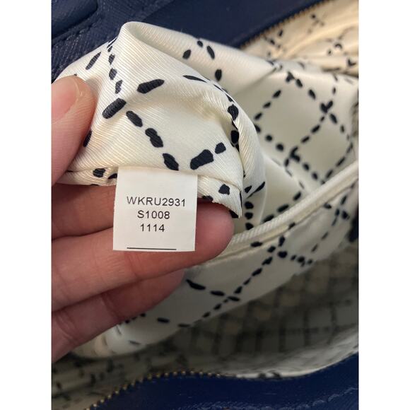 KATE SPADE NAVY BLUE SAFFIANO LEATHER WOMENS SHOULDER BAG - Picture 15 of 16